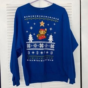 Mario Christmas Sweater Crewneck